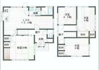 Floor plan. 24,800,000 yen, 4LDK, Land area 113.94 sq m , Building area 89.92 sq m