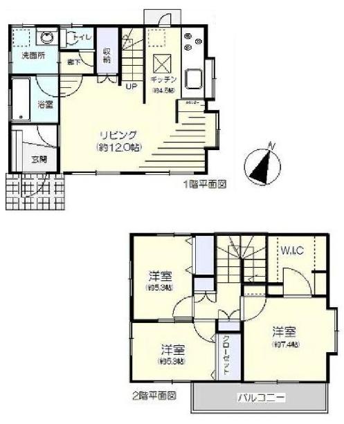 Floor plan. 22.1 million yen, 3LDK, Land area 120.36 sq m , Building area 97 sq m