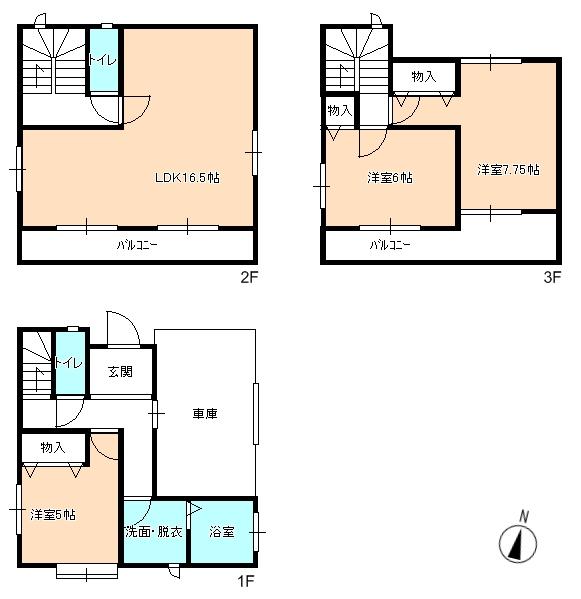 Floor plan. (2), Price 27,800,000 yen, 4LDK, Land area 70.82 sq m , Building area 91.49 sq m