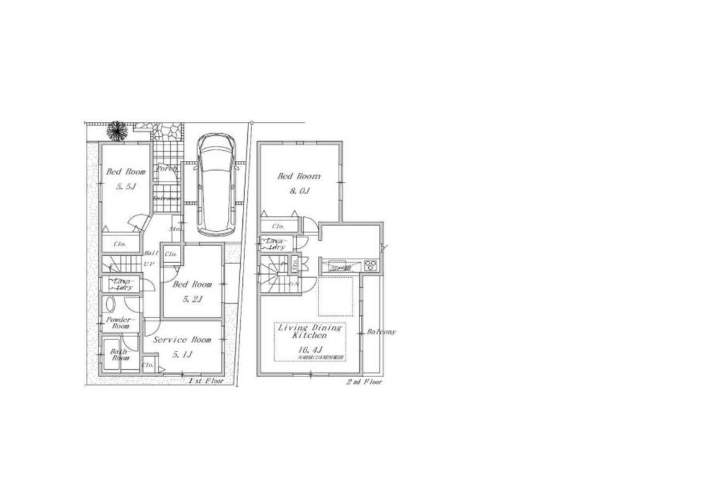Floor plan. (1 Building), Price 32,500,000 yen, 3LDK+S, Land area 85.04 sq m , Building area 92.74 sq m
