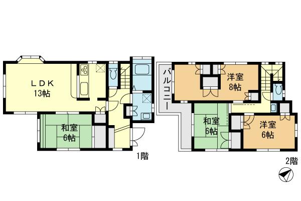 Floor plan. 21.9 million yen, 4LDK, Land area 131.82 sq m , Building area 104.92 sq m