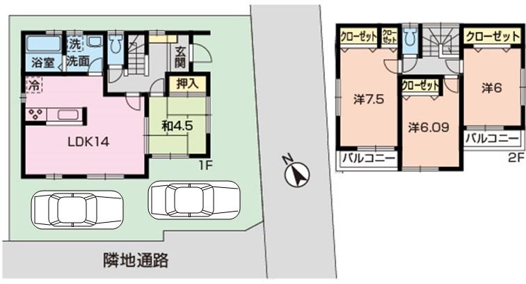Floor plan. 33,800,000 yen, 4LDK, Land area 116.32 sq m , Building area 92.73 sq m