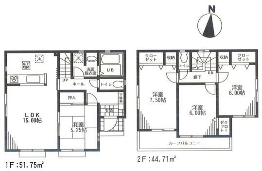 Floor plan. 27,800,000 yen, 4LDK, Land area 120.74 sq m , Building area 96.46 sq m