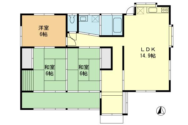 Floor plan. 11.9 million yen, 3LDK, Land area 210 sq m , Building area 89.47 sq m