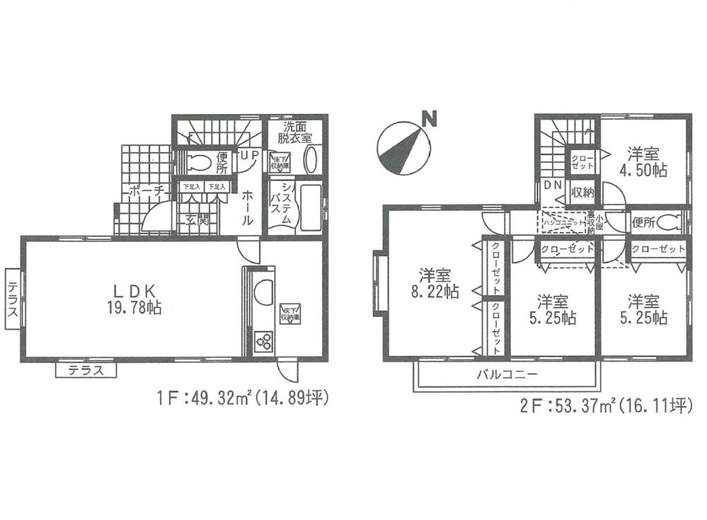 Floor plan. (3 Building), Price 24,800,000 yen, 4LDK, Land area 150 sq m , Building area 102.69 sq m