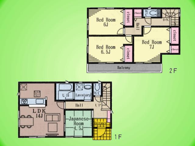 Floor plan. (4 Building), Price 31,800,000 yen, 4LDK, Land area 116.75 sq m , Building area 93.96 sq m