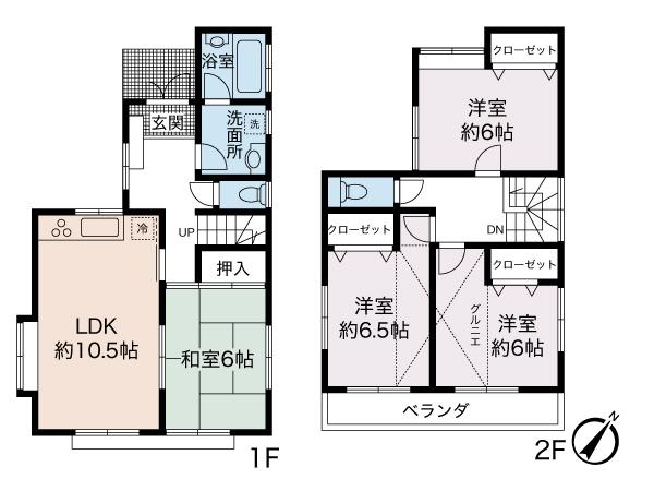 Floor plan. 16.8 million yen, 4LDK, Land area 100.04 sq m , Building area 87.48 sq m