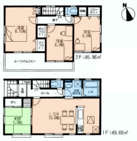 Floor plan. 29,800,000 yen, 3LDK, Land area 120.57 sq m , Building area 95.64 sq m