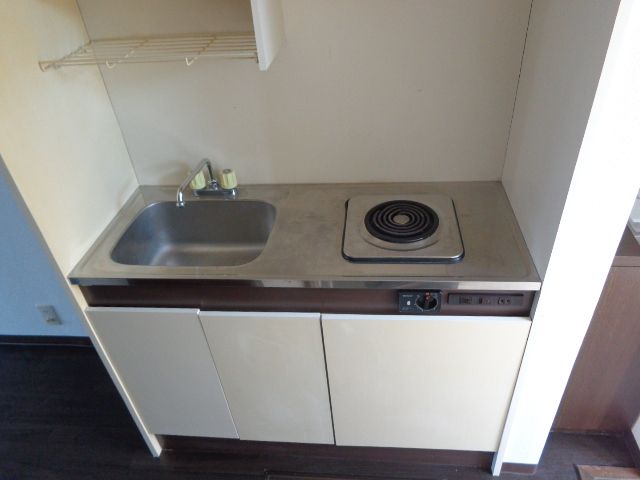 Kitchen.  ◆ 1-neck electric stove equipped kitchen ◆ 
