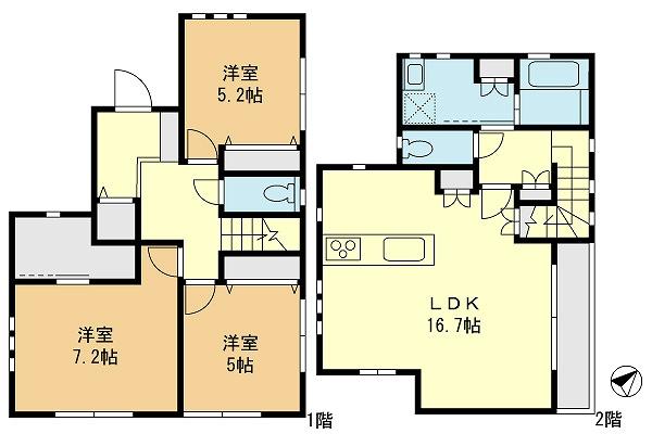 Floor plan. 37,800,000 yen, 3LDK, Land area 89.45 sq m , Building area 90.12 sq m floor plan