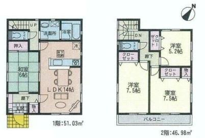 Floor plan. (2), Price 17.8 million yen, 4LDK, Land area 132.25 sq m , Building area 98.01 sq m