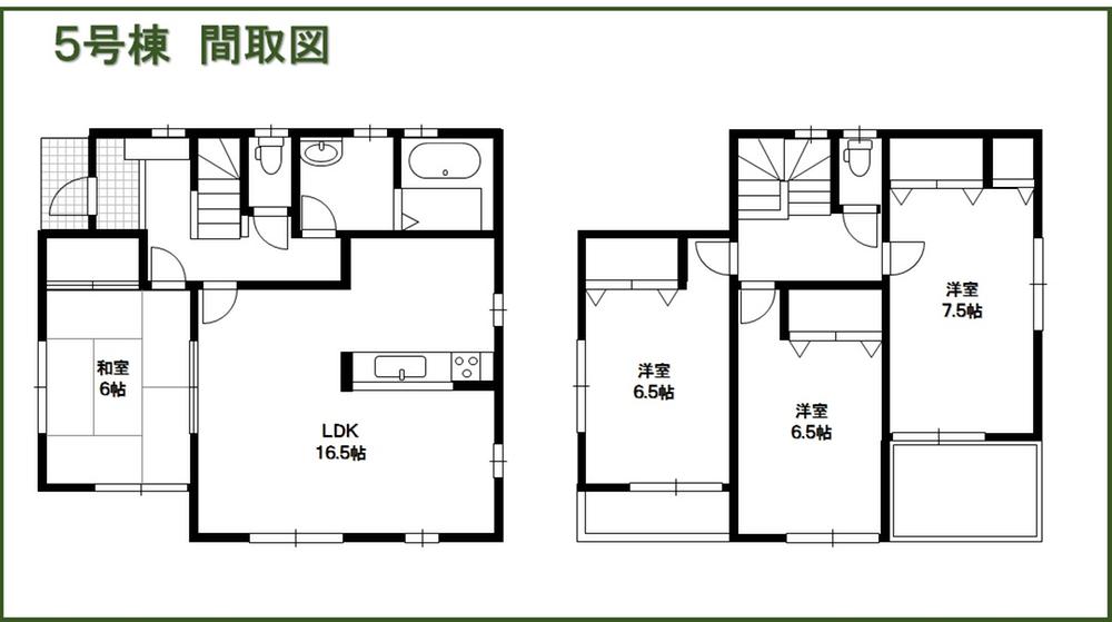 Floor plan. (5 Building), Price 24,800,000 yen, 4LDK, Land area 122.06 sq m , Building area 102.68 sq m