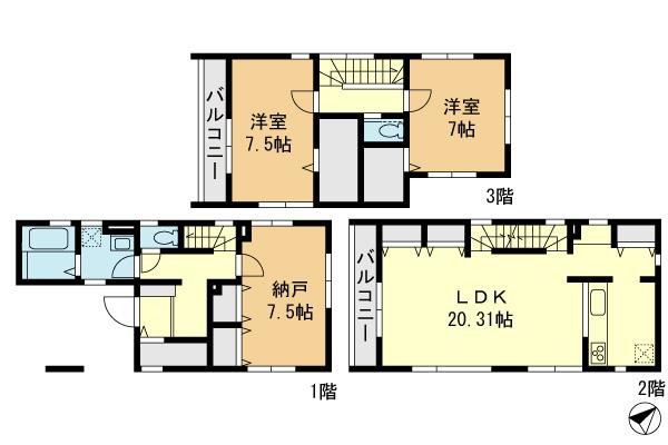 Floor plan. 29.5 million yen, 2LDK + S (storeroom), Land area 80.62 sq m , Building area 118.4 sq m