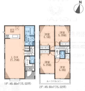 Floor plan. (4 ●), Price 35,800,000 yen, 4LDK, Land area 114.85 sq m , Building area 99.36 sq m