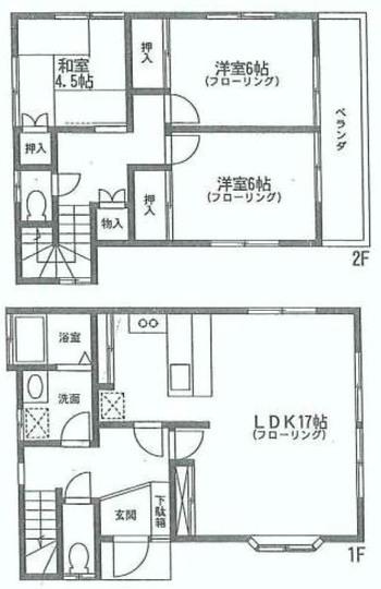 Floor plan. 15 million yen, 3LDK, Land area 91.7 sq m , Building area 87.77 sq m