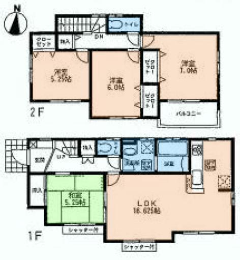 Floor plan. (2), Price 30,900,000 yen, 4LDK, Land area 143.97 sq m , Building area 97.49 sq m