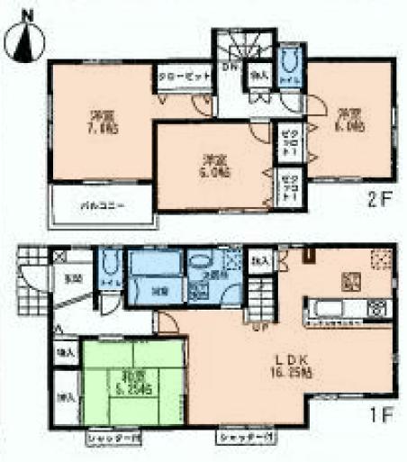 Floor plan. (1), Price 31,800,000 yen, 4LDK, Land area 143.98 sq m , Building area 93.95 sq m