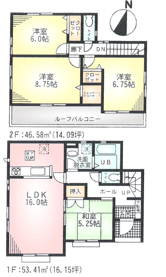 Floor plan. (3), Price 38,800,000 yen, 4LDK, Land area 103.51 sq m , Building area 99.99 sq m
