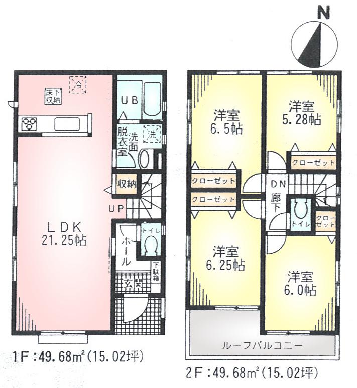 Floor plan. (4), Price 35,800,000 yen, 4LDK, Land area 114.85 sq m , Building area 99.36 sq m