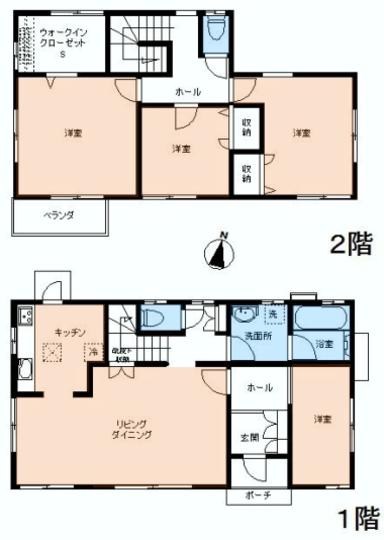 Floor plan. 21,800,000 yen, 4LDK, Land area 237.29 sq m , Building area 101.01 sq m