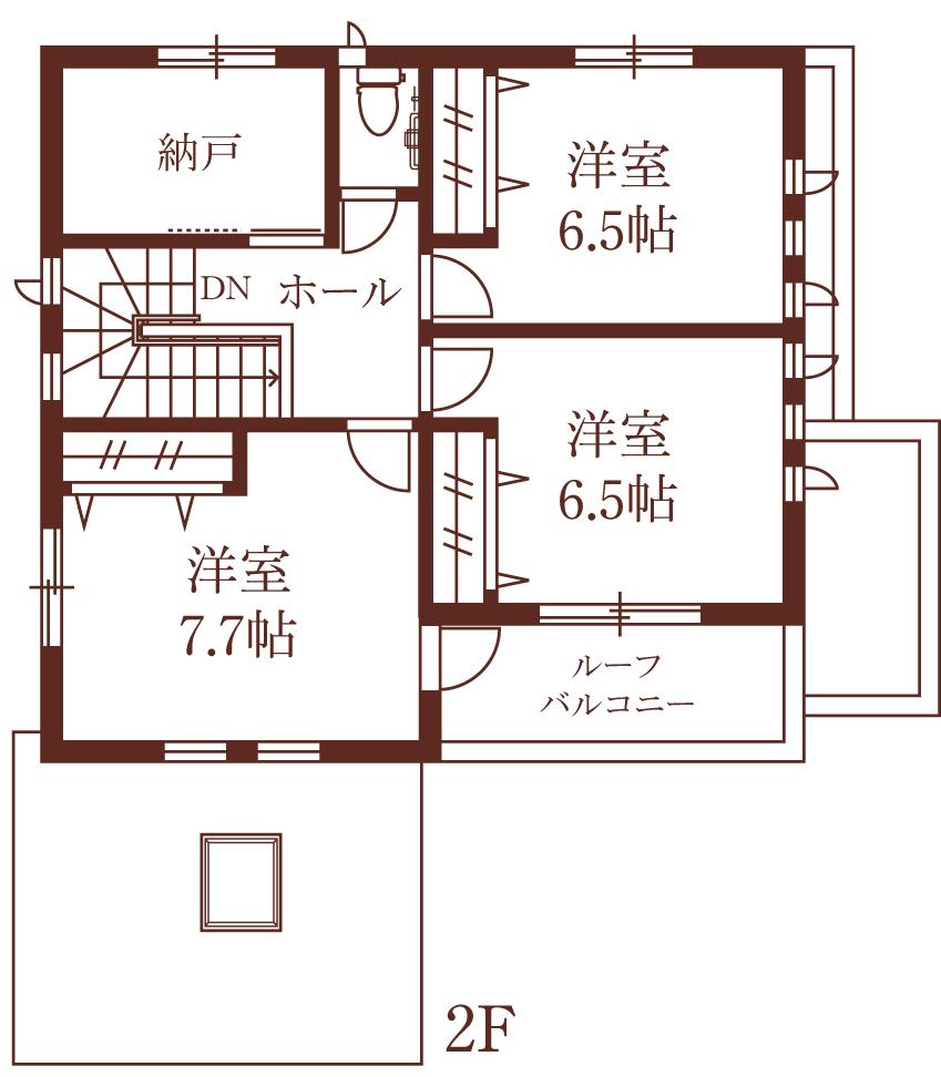 Living. 2 Kaikan floor plan Ensure a spacious interior space because the meter module design. All rooms are equipped with LED lighting. We prepared a large closet that can be anything storage.