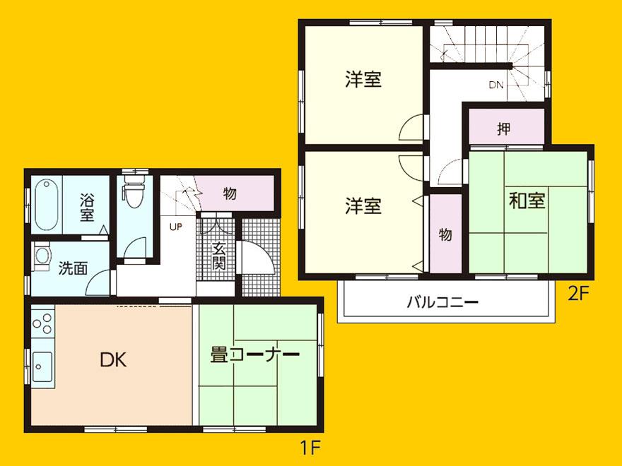 Floor plan. 19,800,000 yen, 4DK, Land area 76 sq m , Building area 97.42 sq m