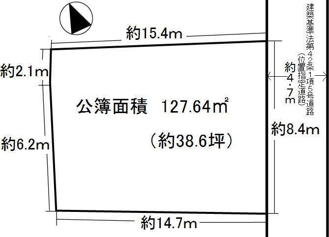 Compartment figure. Land price 3.5 million yen, Land area 127.64 sq m