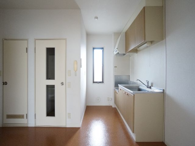 Kitchen. With bright window, Economical city gas