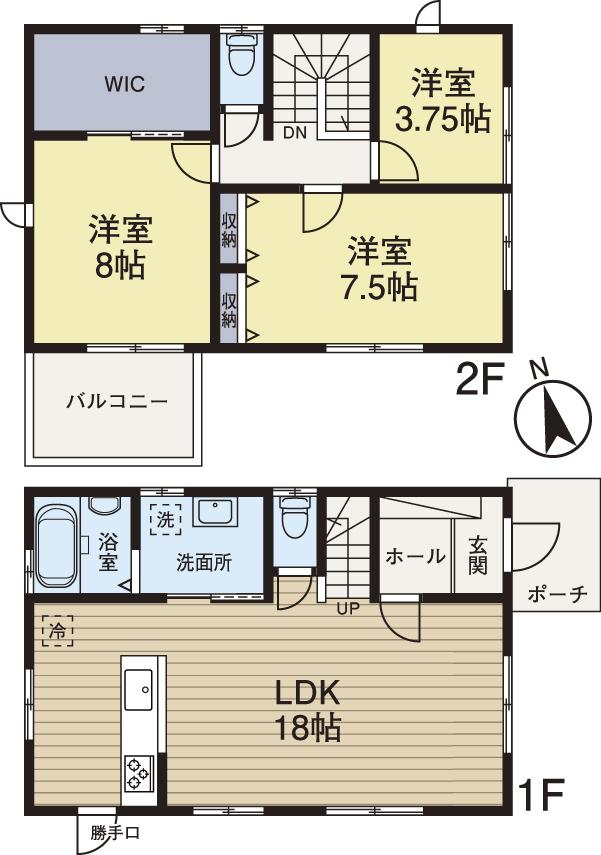 Floor plan. 25,800,000 yen, 3LDK, Land area 204.35 sq m , Building area 89.42 sq m floor plan