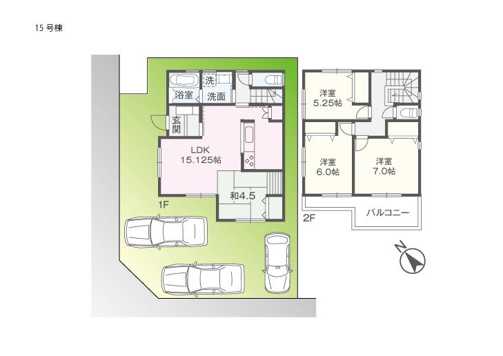 Floor plan. (15 Building), Price 29,800,000 yen, 4LDK, Land area 120.27 sq m , Building area 93.36 sq m