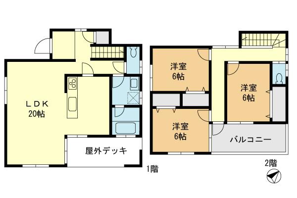 Floor plan. 27 million yen, 3LDK, Land area 244.75 sq m , Building area 98.54 sq m floor plan