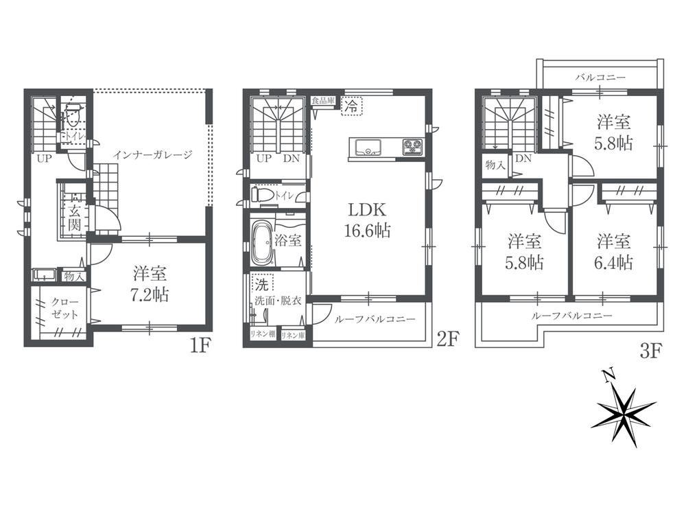 Floor plan. (No.A-3), Price 39,800,000 yen, 4LDK, Land area 82.79 sq m , Building area 136.36 sq m