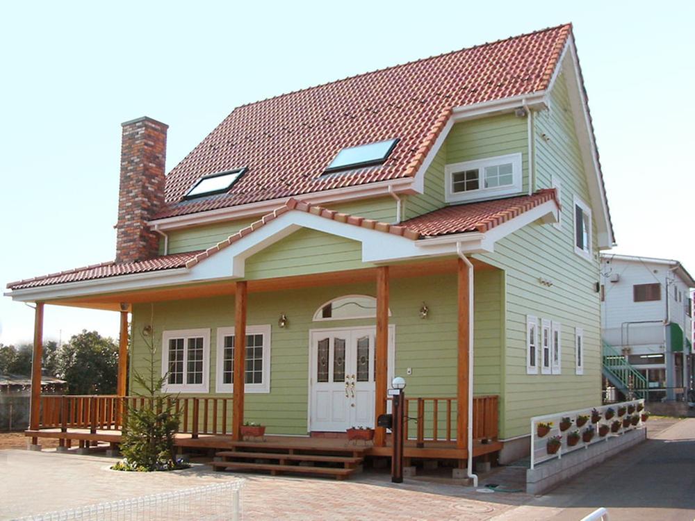 Local appearance photo. Land 81 square meters ・ Building 42 square meters. Is one units denominated in the motif North America Oregon house.