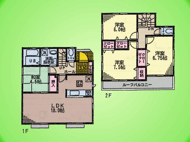 Floor plan. (7 Building), Price 36,800,000 yen, 4LDK, Land area 115.16 sq m , Building area 99.77 sq m