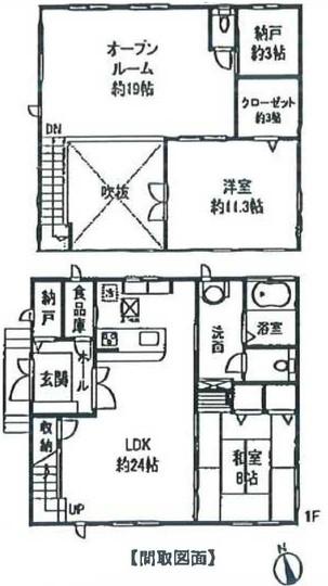 Floor plan. 36 million yen, 3LDK, Land area 198.49 sq m , Building area 142.87 sq m