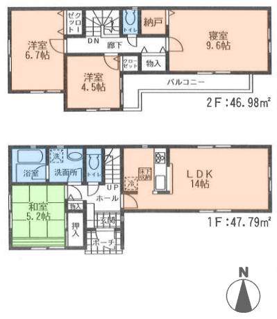Floor plan. (3), Price 26,800,000 yen, 4LDK, Land area 132.26 sq m , Building area 94.77 sq m