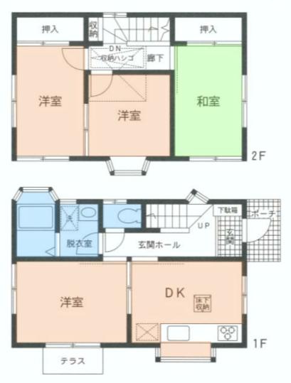 Floor plan. 16.8 million yen, 4DK, Land area 82.56 sq m , Building area 66.1 sq m