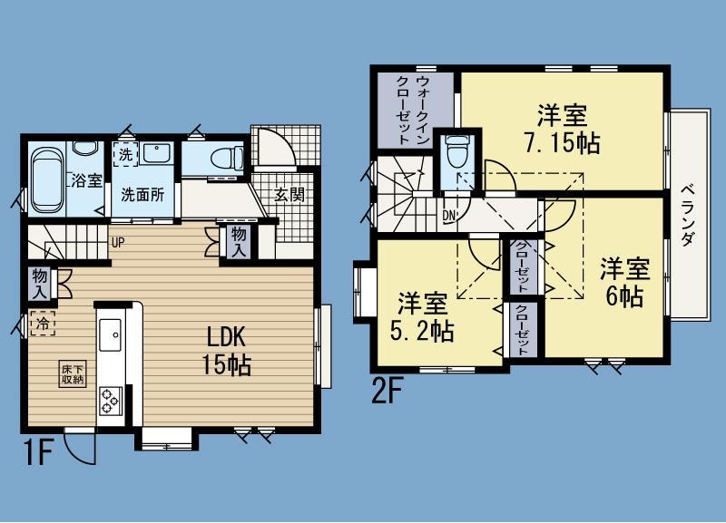Floor plan. 34,500,000 yen, 3LDK, Land area 70.32 sq m , Building area 80.75 sq m floor plan