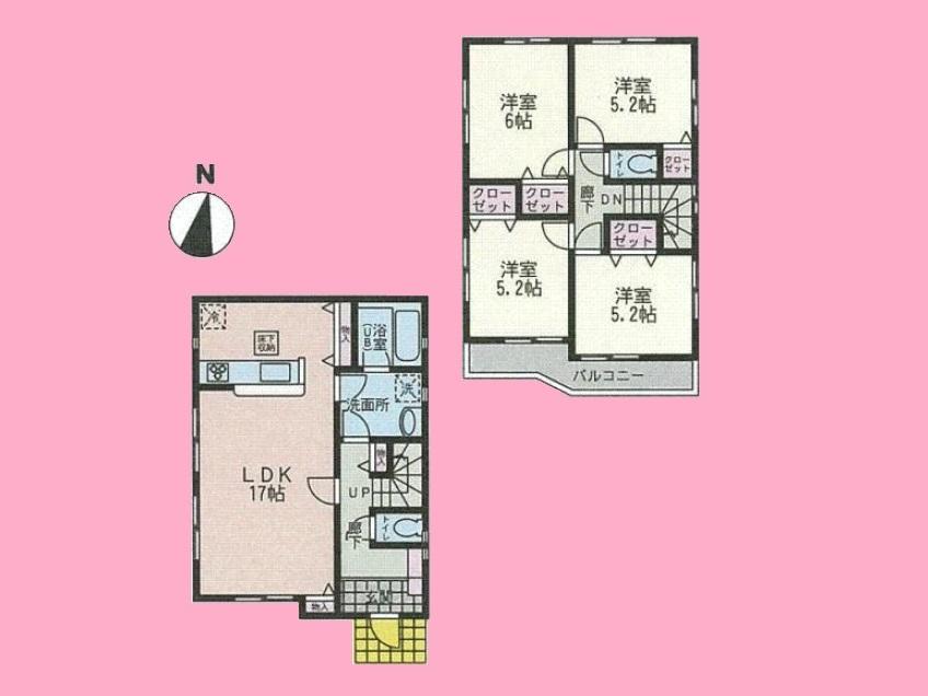 Floor plan. (5 Building), Price 24,800,000 yen, 4LDK, Land area 148.56 sq m , Building area 92.34 sq m