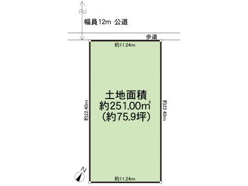 Compartment figure. Land price 56,800,000 yen, Land area 251 sq m
