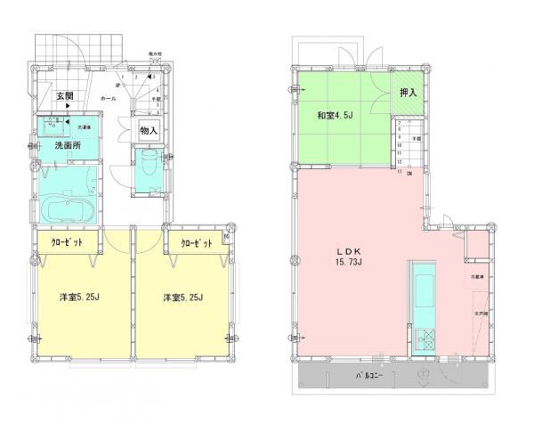 Floor plan. 26,800,000 yen, 3LDK, Land area 72.01 sq m , Building area 71.98 sq m