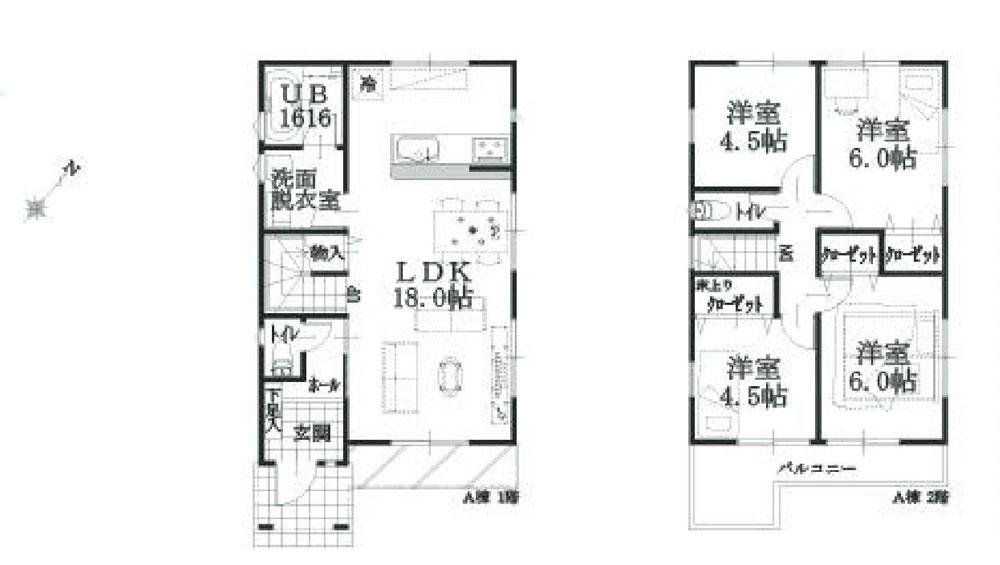 Floor plan. (A Building), Price 41 million yen, 4LDK, Land area 116.42 sq m , Building area 103.15 sq m