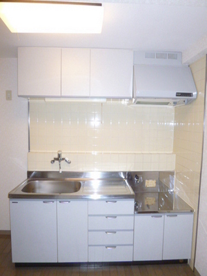 Kitchen. Storage cabinet with plenty of two-burner stove installation Friendly Kitchen