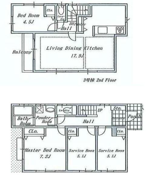 Floor plan. 39,800,000 yen, 4LDK, Land area 119.57 sq m , Building area 92.53 sq m