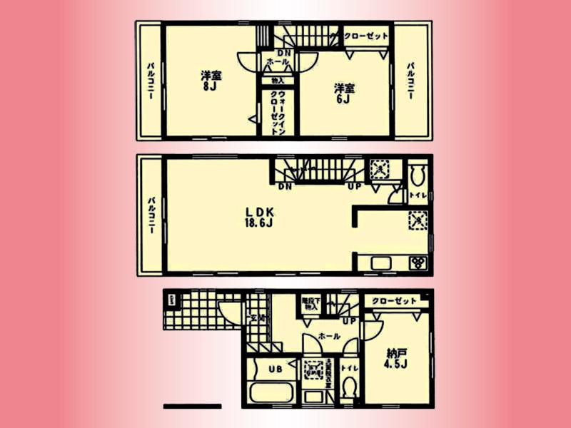 Floor plan. 29,800,000 yen, 3LDK, Land area 67.04 sq m , Building area 100.92 sq m