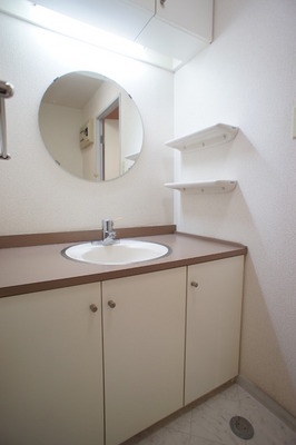 Washroom. Independent wash basin with a stylish atmosphere
