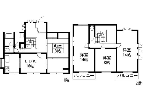 Floor plan. 64,800,000 yen, 4LDK, Land area 278.94 sq m , Building area 156.49 sq m
