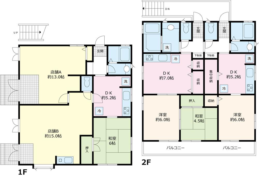 Floor plan. 68 million yen, 4DDKK, Land area 166.18 sq m , Building area 153.32 sq m