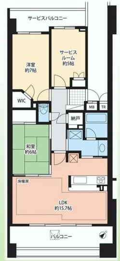 Floor plan. 2LDK+S, Price 38,500,000 yen, Occupied area 75.43 sq m , Balcony area 21.1 sq m