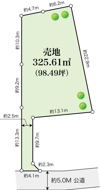 Compartment figure. Land price 44,980,000 yen, There is no land area 325.61 sq m building conditions.